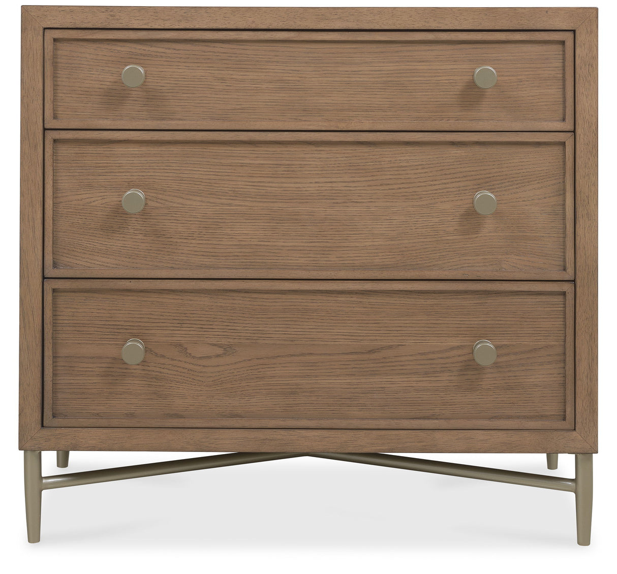 Sonnet - Three-Drawer Nightstand - Dark Gray
