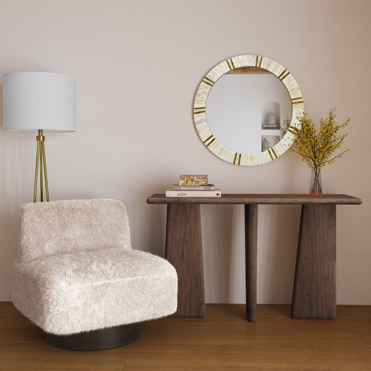 Lasso - Console Table - Antique Natural Mango With Sandblasting