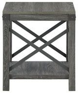 Freedan - Grayish Brown - Square End Table