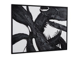 Shadows Fall Framed Canvas - Black / White