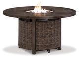 Chatham Railroad  - Medium Brown - Round Fire Pit Table
