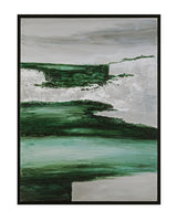 Emerald Horizon Framed Canvas - Green