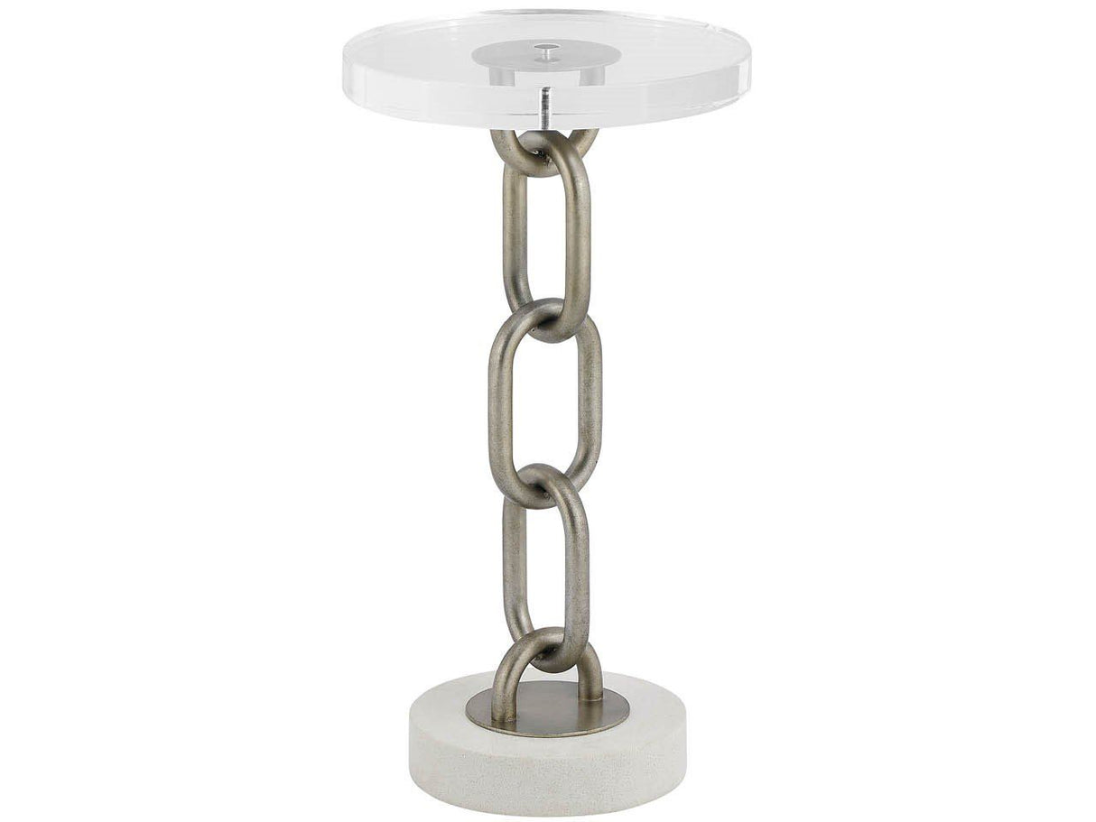 Oasis - Link Accent Table - Bronze / White