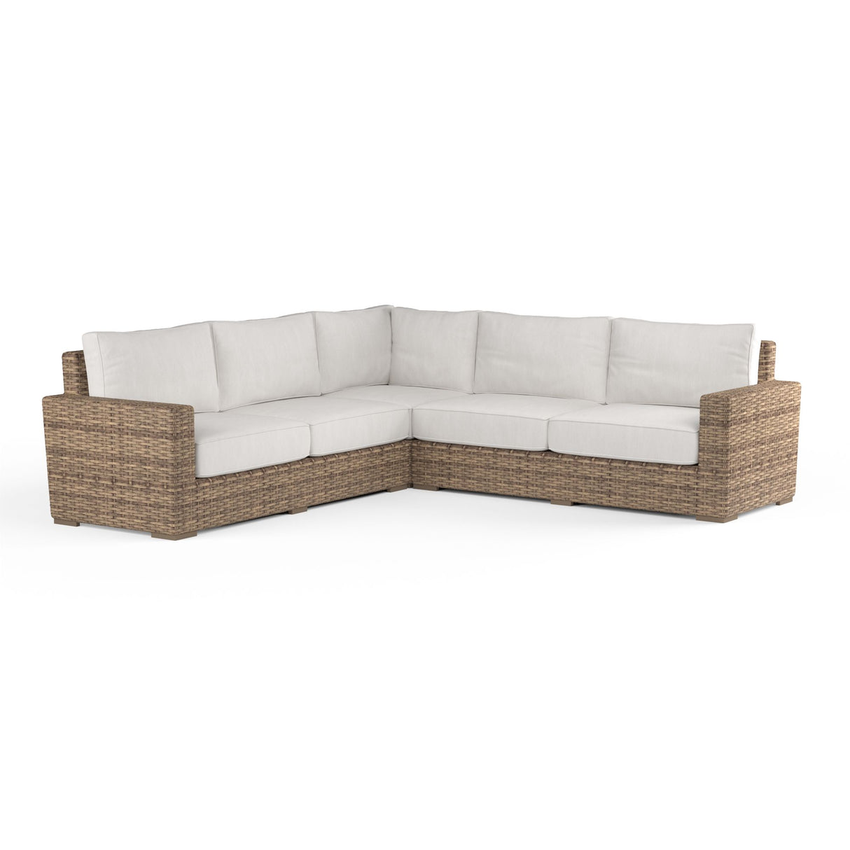 Havana - Sectional, With Self Welt - Canvas Flax / Dark Brown