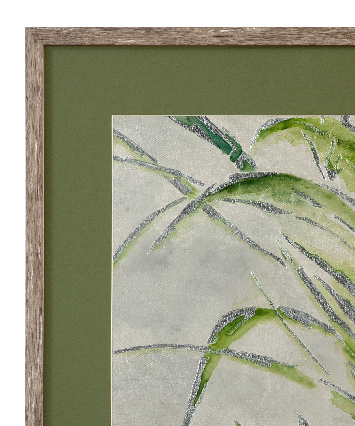 Green Palm Framed Print (Set of 2) - Green