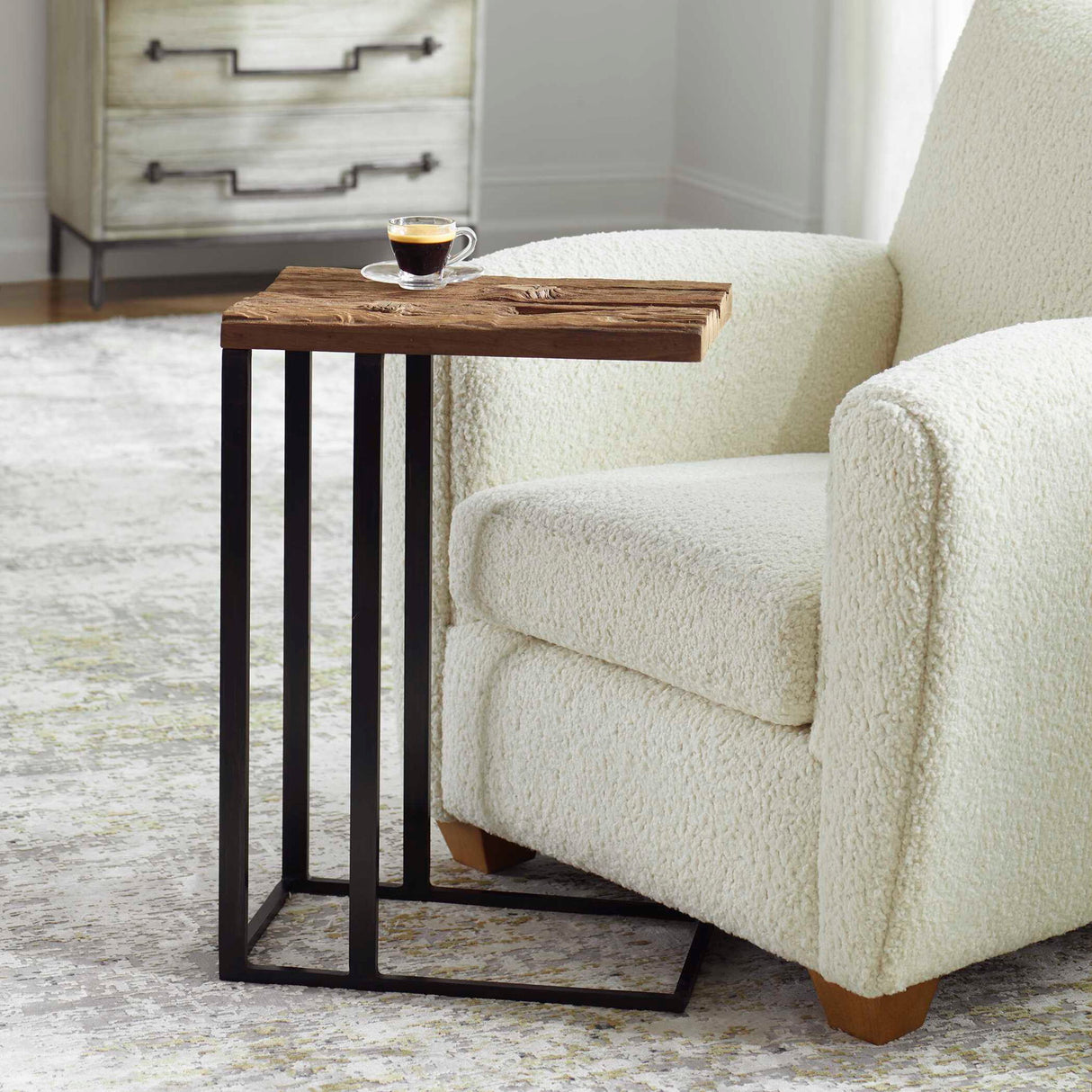 Union - Reclaimed Wood Accent Table - Dark Brown