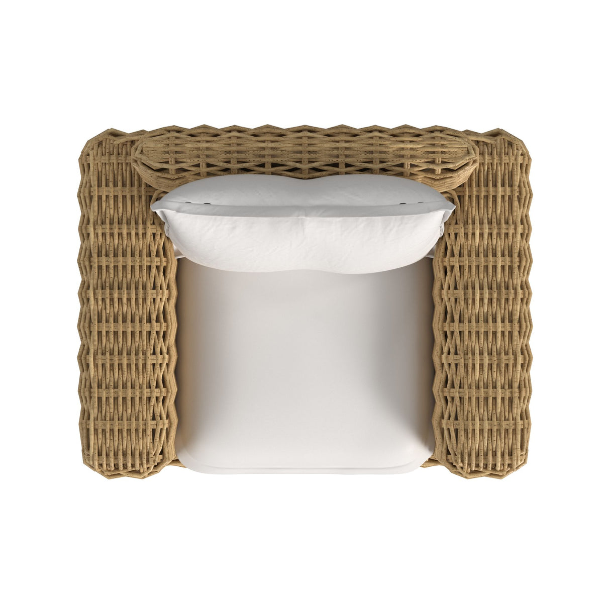 Playa - Oversized Swivel Club Chair - Light Brown / White