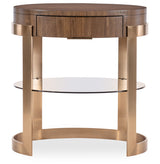 Eleana - Oval Nightstand - Medium Wood