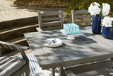 Visola - Gray - RECT Dining Table w/Umb OPT