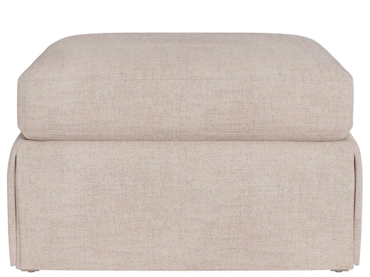 Hudson - Skirted Petite Ottoman, Special Order - Beige