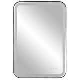 Crofton - Vanity Mirror - Black & Pearl Silver