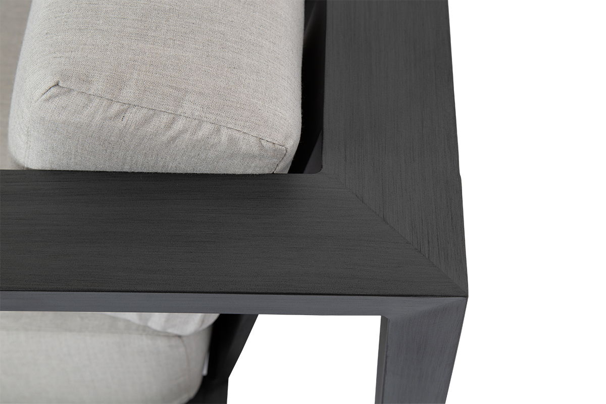 Redondo - Armless Dining Chair, No Welt - Cast Silver / Dark Gray