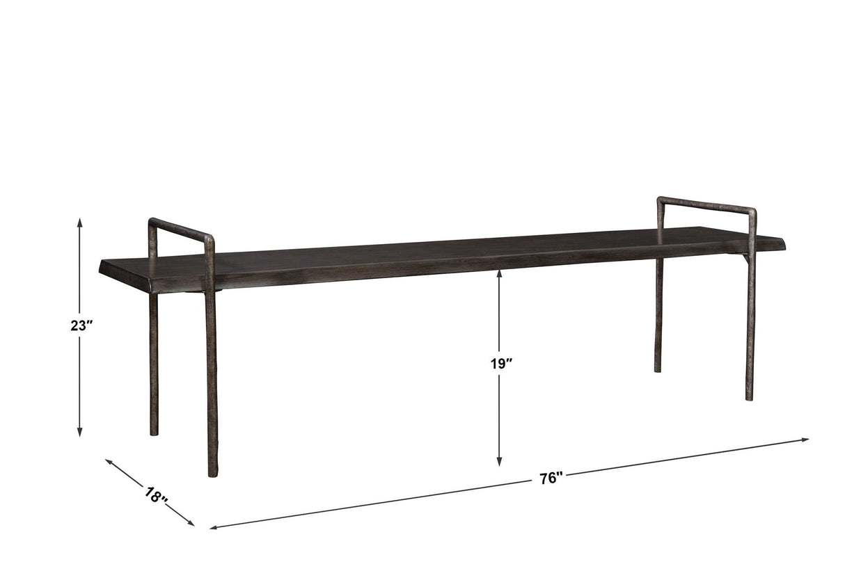Chandos - Wooden Bench - Gray, Dark