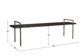 Chandos - Wooden Bench - Gray, Dark
