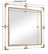 Balkan - Square Mirror - Golden