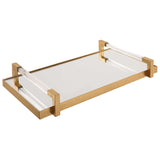Deki - Mirrored Tray - Gold