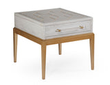 Perrine - Rectangle End Table - Silver / Gold