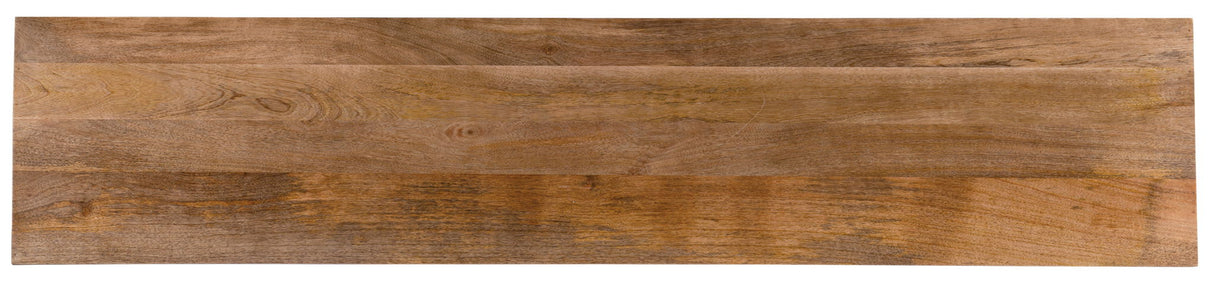 Swirl Door Entertainment Console - Light Brown / Dark Brown
