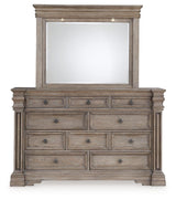 Blairhurst - Dresser And Mirror - Light Grayish Brown