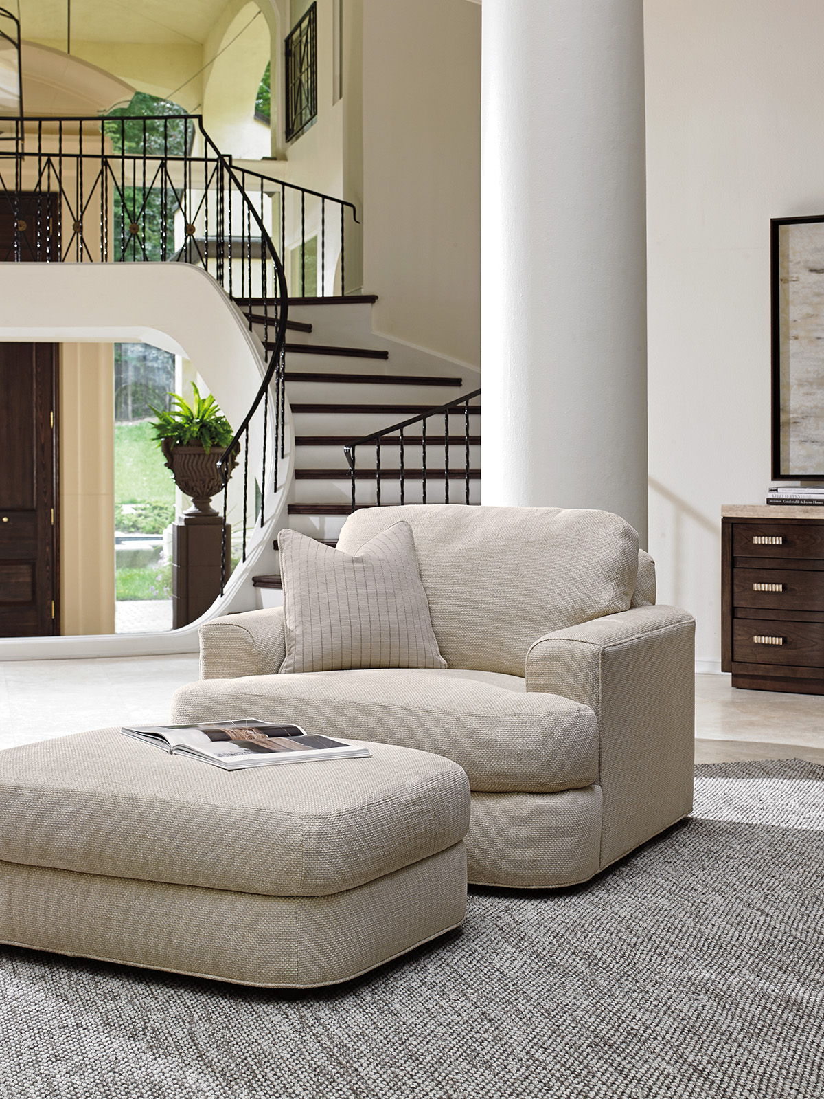 Laurel Canyon - Halandale Ottoman - Beige