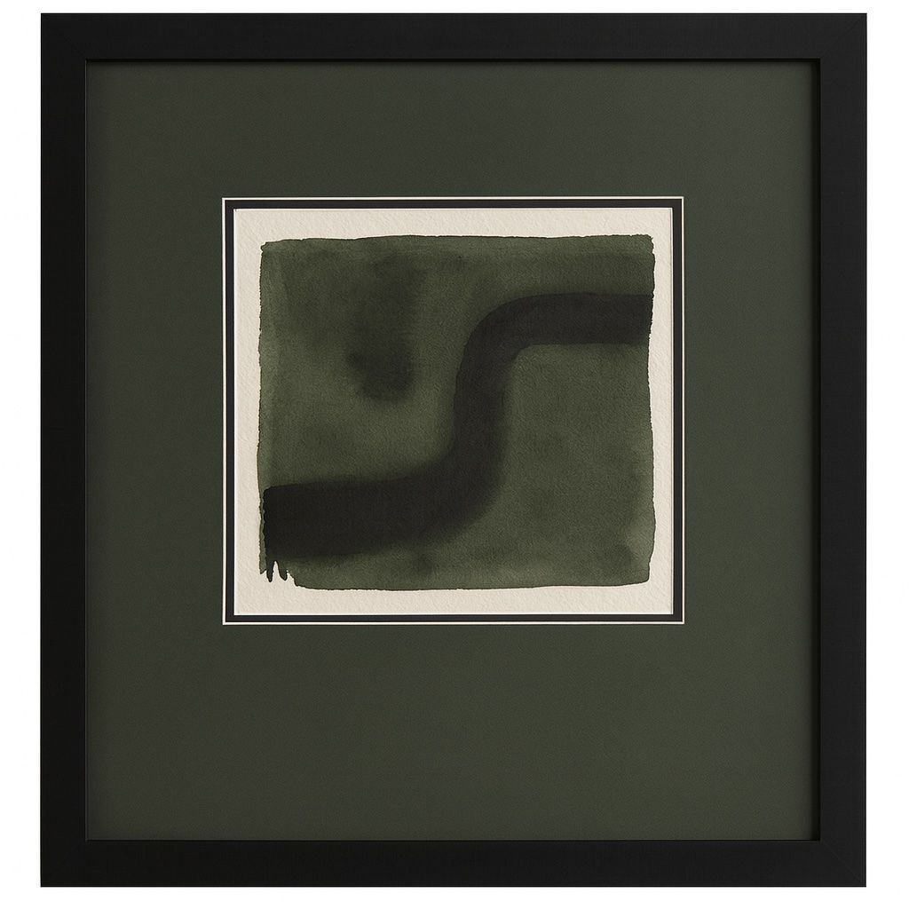 Marsh And Sod V Framed Print - Green / White / Black