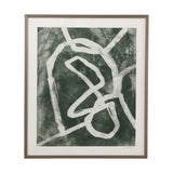 Chalk Line II Framed Print - Green / White