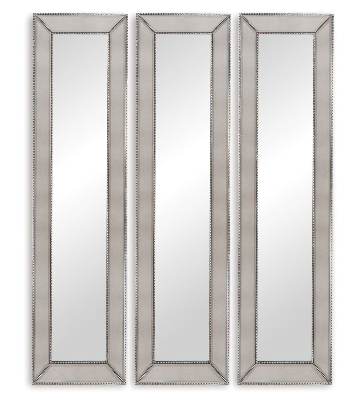 Beaded - Floor Mirror - Silver – Domestic Possessions