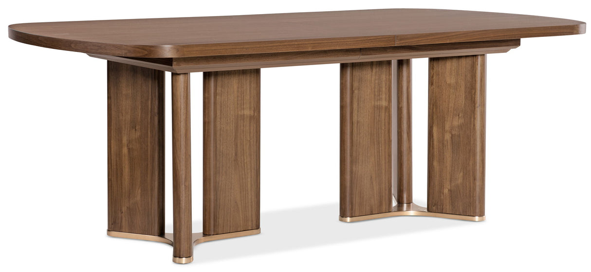 Eleana - Rectangle Dining Table With Two Leaves - Medium Wood