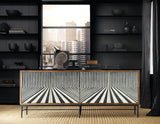 Commerce And Market - Linear Perspective Credenza - Light Brown