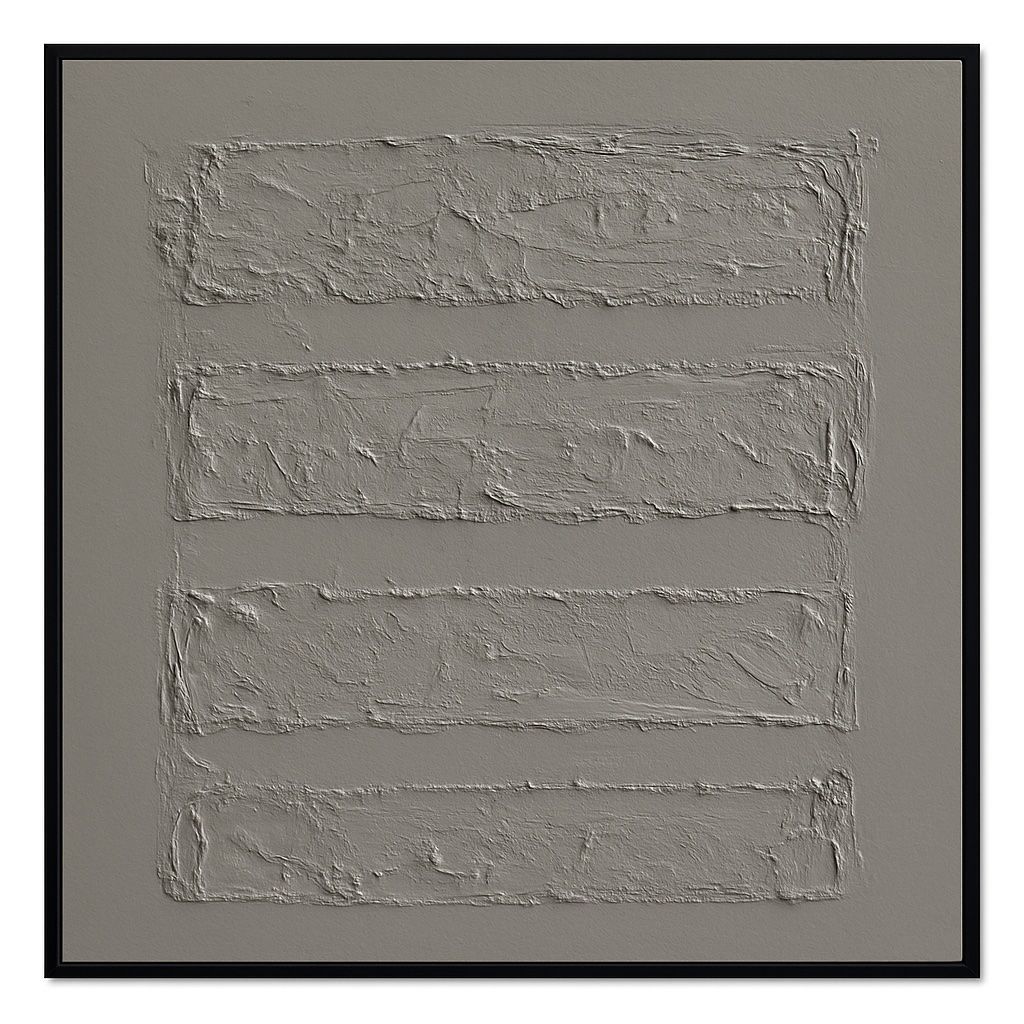 Framed Canvas Terrain Study - Black