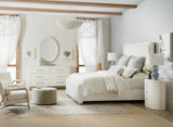 Serenity - Wavecrest Oval Nightstand - White