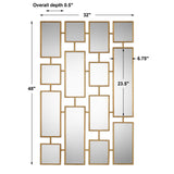 Kennon - Forged Rectangles Mirror - Gold