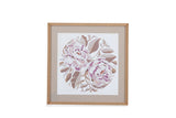 Eye Of Peony II Framed Print - Beige