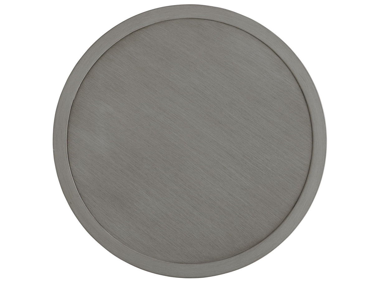 Silver Sands - Round End Table - Pearl Silver