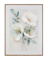 Floral Harmony II Framed Canvas - Green