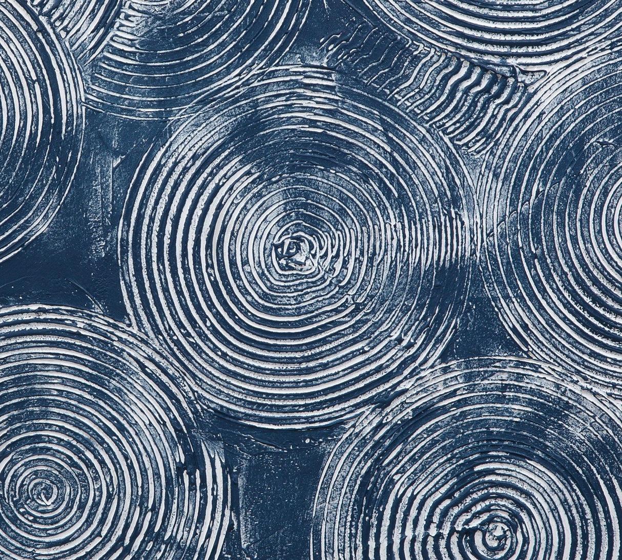 Framed Canvas Indigo Spiral - Gallery Wrapped