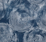 Framed Canvas Indigo Spiral - Gallery Wrapped