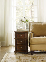 Leesburg - Chairside Chest - Dark Brown