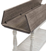 Havalance - Flip Top Sofa Table - Gray / White