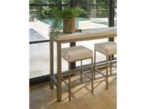 Oasis - Console With 3 Stools - Gray / Beige