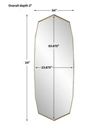 Vault - Oversized Angular Mirror - Gold
