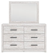 Cayboni - Dresser And Mirror - Whitewash