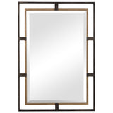 Carrizo - Rectangle Mirror - Gold & Bronze