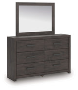 Prendonea - Dresser and Mirror - Charcoal