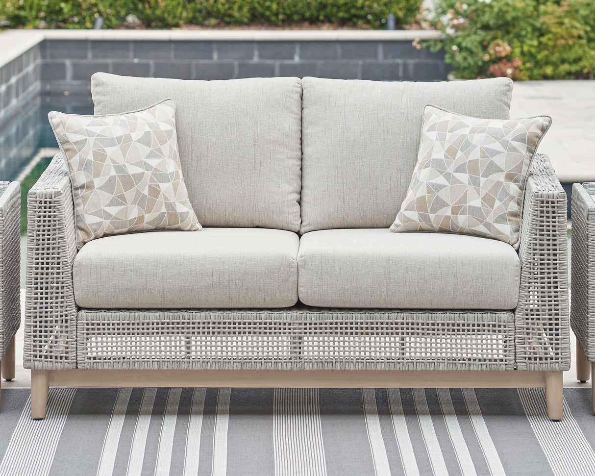 Seton Creek - Gray - Loveseat With Cushion