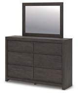 Fraluna - Dresser And Mirror - Charcoal