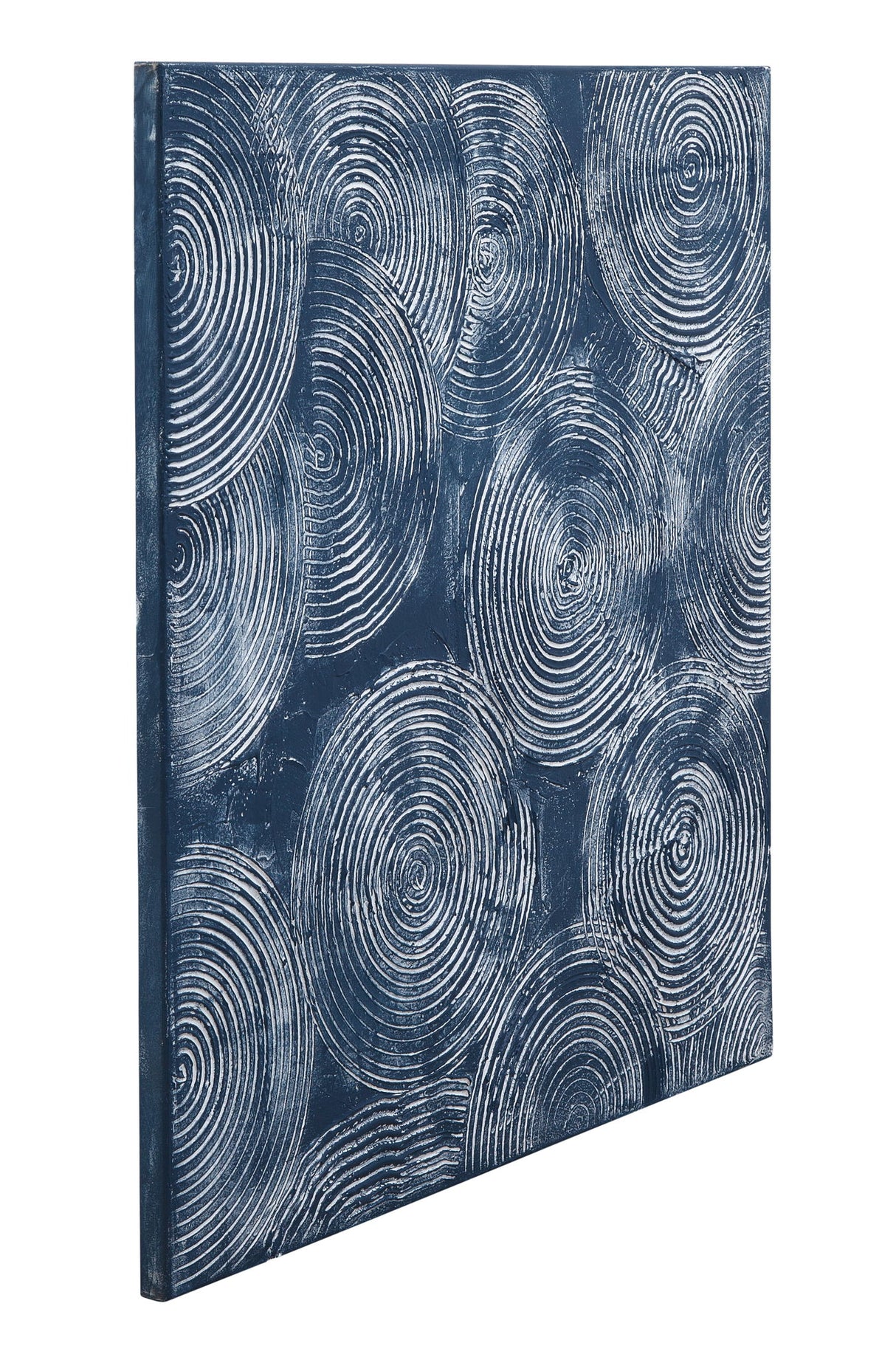 Framed Canvas Indigo Spiral - Gallery Wrapped
