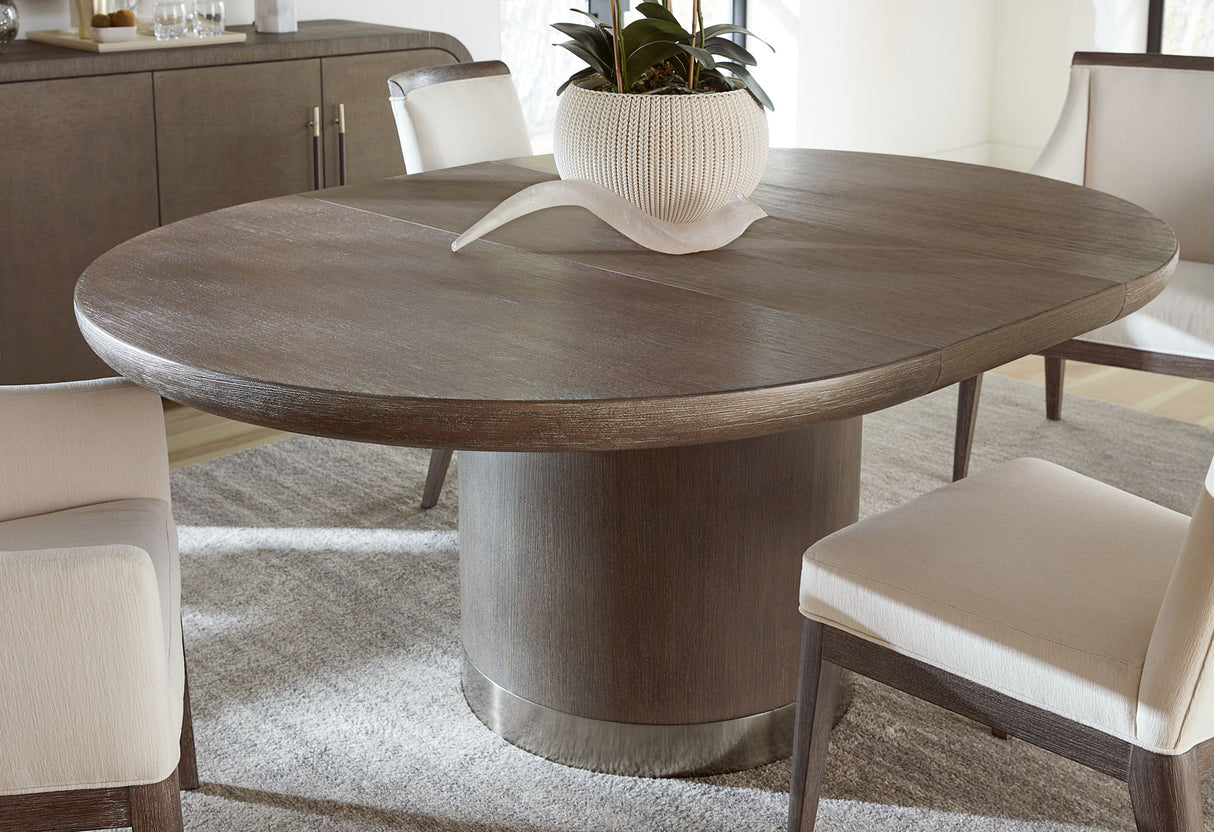 Modern Mood - Round Dining Table With 1-18in Leaf
