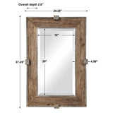 Siringo - Weathered Wood Mirror - Light Brown