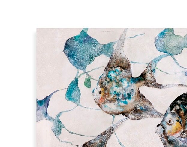 Into The Sea Canvas Art - Blue